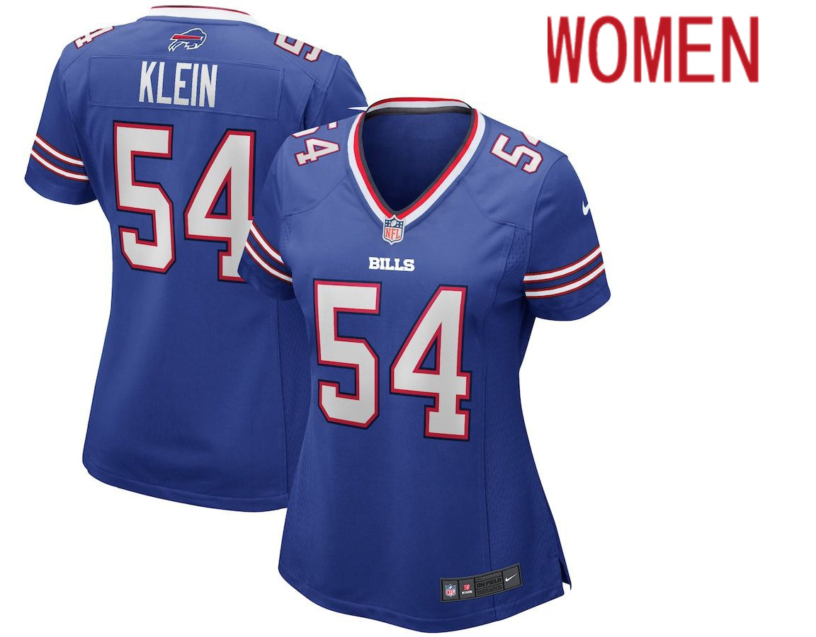 Women Buffalo Bills #54 A.J. Klein Nike Royal Player Game NFL Jersey->women nfl jersey->Women Jersey